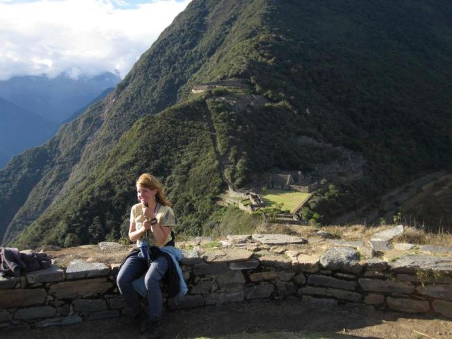 Me upon the Ushnu or ceremonial platform ont he truncated hill in Choquequirao